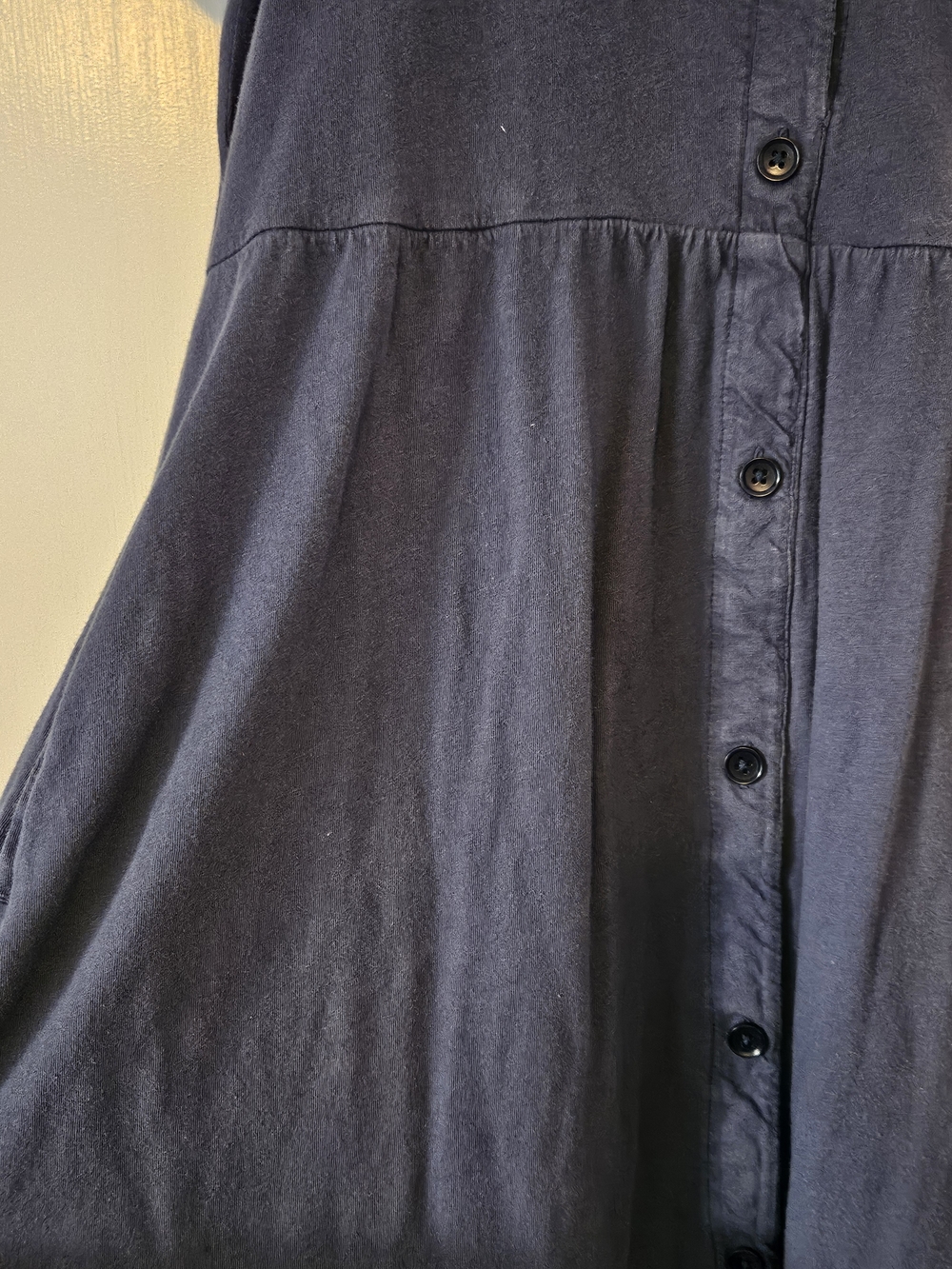 Pact Navy Button-Front Midi Dress - Picture 3 of 3